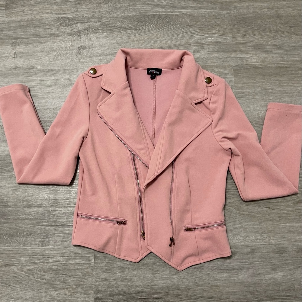 Creamy Light Pink Fashion Magazine Blazer/Jacket